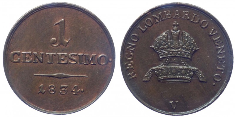 Lombardo Veneto - Venezia - Francesco I (1815-1835) 1 Centesimo 1834 Venezia - N...