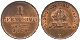 Lombardo Veneto - Venezia - Ferdinando I (1835-1848) 1 Centesimo 1843 Venezia - RAME ROSSO - Cu