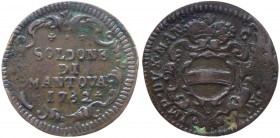 Mantova - Carlo VI (1707-1740) Da 2 Soldi o Soldone 1732 - Mir.755/1