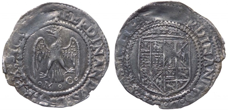 Messina - Ferdinando Il Cattolico (1479-1516) Tarì D/Stemma coronato R/ Aquila c...