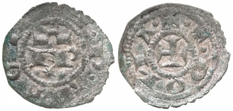 Tortona - Comune (1248-1322) Denaro Piccolo R/Croce Patente D/ *Omega*FR entro c...