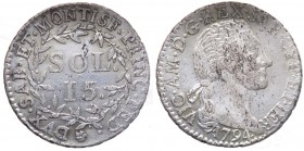 Vittorio Amedeo III (1773-1796) 15 soldi 1794 - RARA