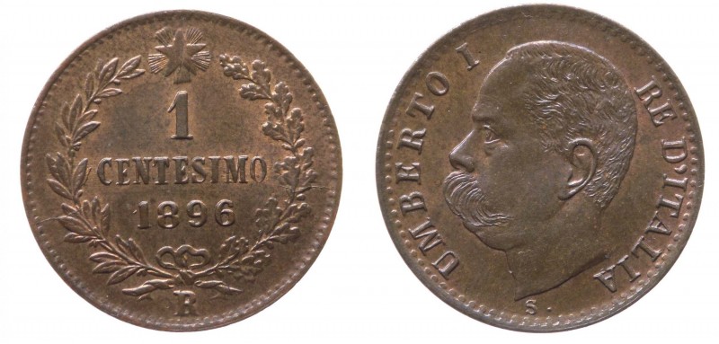 Umberto I - Umberto I (1878-1900) 1 Centesimo 1896 Roma - RAME ROSSO - Cu