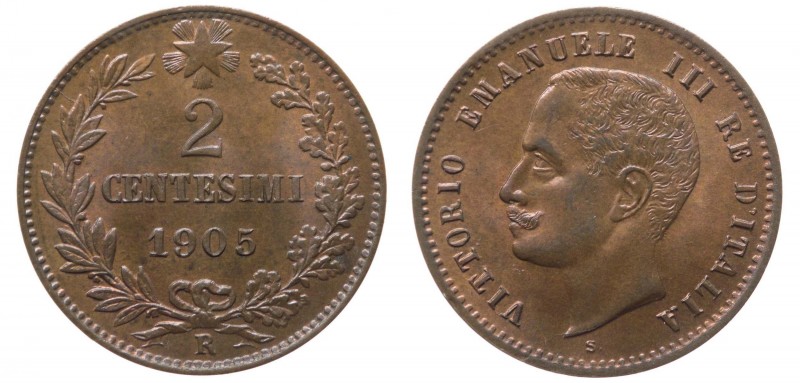 Vittorio Emanuele III - "Vittorio Emanuele III (1900-1943) 2 Centesimi 1905 ""Va...