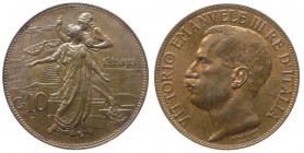 Vittorio Emanuele III - "Vittorio Emanuele III (1900-1943) 10 Centesimi 1911 ""Cinquantenario"" - Cu"