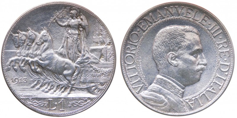 Vittorio Emanuele III - "Vittorio Emanuele III (1900-1943) 1 Lira ""Quadriga Vel...