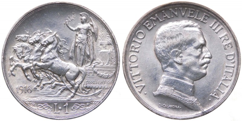 Vittorio Emanuele III - "Vittorio Emanuele III (1900-1943) 1 Lira ""Quadriga Bri...