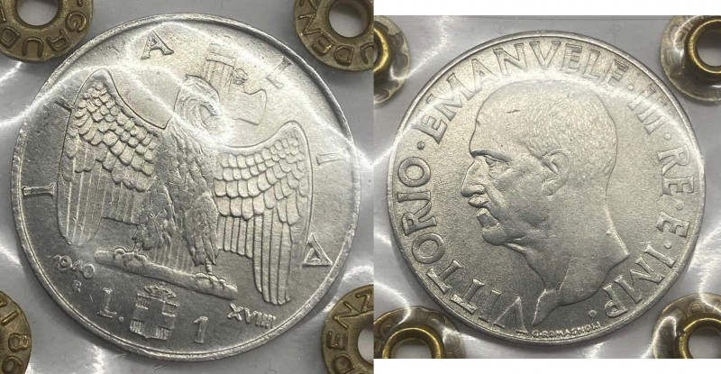 Vittorio Emanuele III - "Vittorio Emanuele III (1900-1943) 1 Lira ""Impero"" 194...