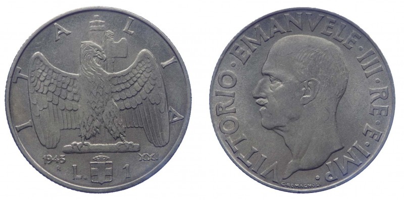 Vittorio Emanuele III - "Vittorio Emanuele III (1900-1943) 1 Lira ""Impero"" 194...