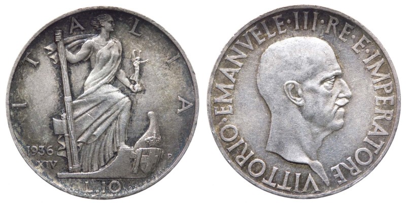 Vittorio Emanuele III - "Vittorio Emanuele III (1900-1943) 10 Lire ""Impero"" 19...