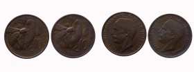 "Lotto n.2 monete: 10 Centesimi ""Ape"" 1920 - 1931 "