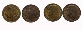 Lotto n.2 monete: 10 Centesimi Impero 1949 XVIII Bronzital