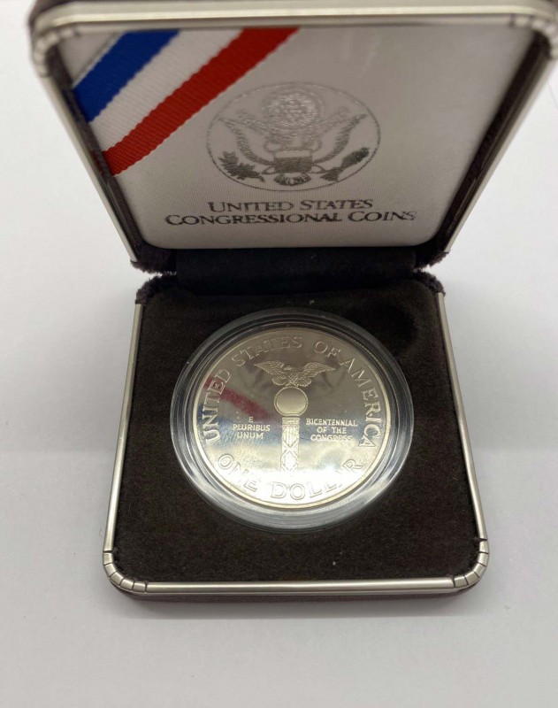 USA - Moneta Commemorativa - U.S.A. 1 Dollaro 1989 - 200°anniversario del congre...