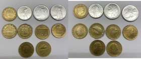 Rep.Italiana - "Lotto n.10 monete: 50 Lire Vulcano 1988 8 della data ""Aperto"" - 100 Lire Minerva 1979 Legenda evanescente - 100 Lire Minerva 1980 R/...