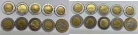 Rep.Italiana - Lotto n.10 Monete: 500 Lire bimetallica 1984 R/Asse spostato 310° - 500 Lire bimetallica 1985 tondello centrale malconiato - 500 Lire b...