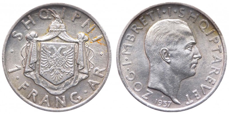 Albania - 1 Franga 1937 - Ag