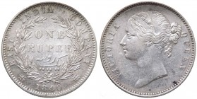 Colonie Inglesi - India - Vittoria (1837-1901) 1 Rupia 1840 - Ag