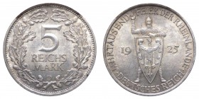 Germania - "5 Mark 1925 ""Guerriero - Ag "