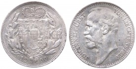 Liechtenstein - Giovanni II (1858-1929) 1 Corona 1900 - Ag