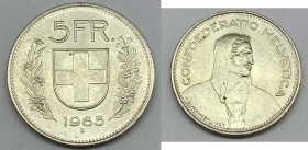 Svizzera - 5 Franchi 1965 - Ag