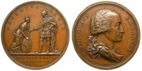 Medaglia - Vittorio Emanuele I (1802-1821) Ritorno del Re a Torino 1814 - Ae - RARA - Colpetti al bordo Gr.74,78 Ø mm52