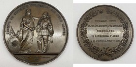 Medaglia - Vittorio Emanuele II - 1862 - Ae - Colpo Gr.178,46 Ø mm70