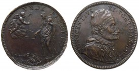 "Innocenzo XI (1676-1689) Medaglia Anno III - ""La Giustizia auspicata dal Papa"" - Ae - RARA - Miselli 113a" Gr.26 Ø mm40
