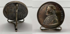 Pio IX (1846-1878) Medaglia anno XI - Trasformata in segnaposto - Ag