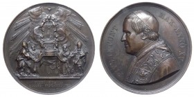 Pio IX (1846-1878) Medaglia anno XV - Ae Gr.36,78 Ø mm44