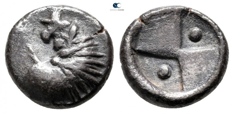 Eastern Europe. Imitating Chersonesos mint issue 200-100 BC. 
Hemidrachm AR

...