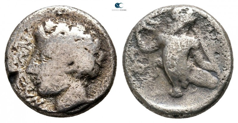 Sicily. Naxos 415-403 BC. 
Hemidrachm AR

12 mm., 1,95 g.



nearly very ...