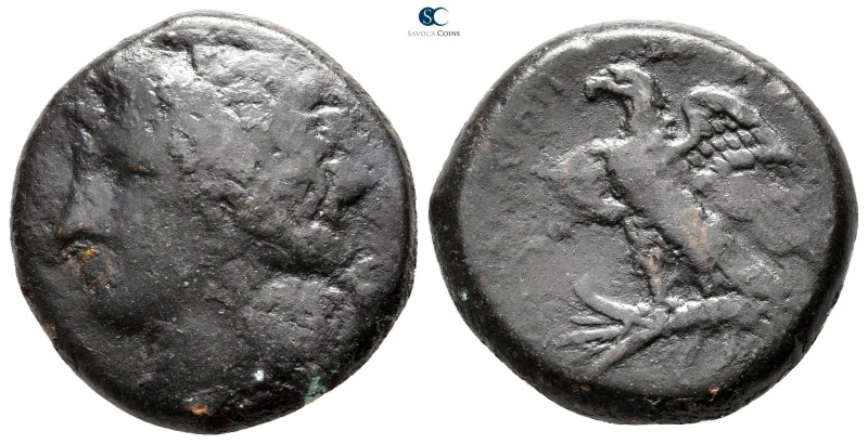 Sicily. Syracuse. Hiketas 287-278 BC. 
Bronze Æ

21 mm., 10,16 g.



near...