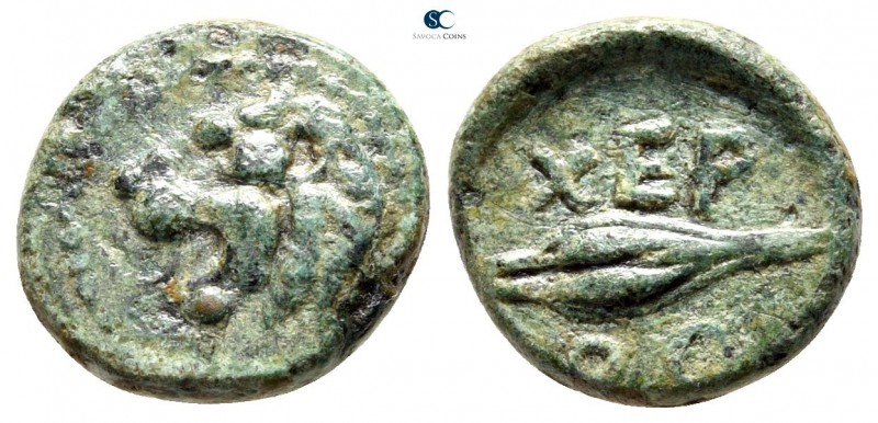 Thrace. Chersonesos circa 386-309 BC. 
Bronze Æ

13 mm., 2,14 g.



very ...