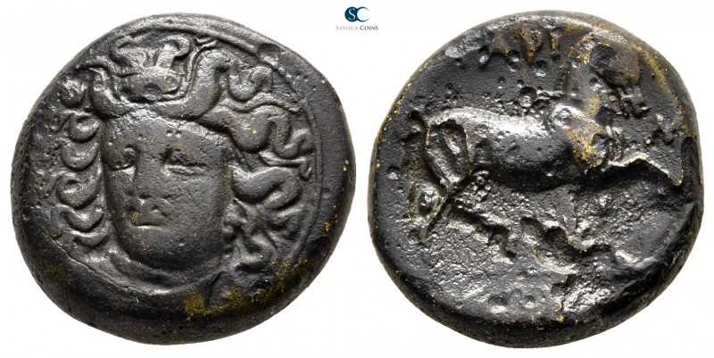 Thessaly. Larissa 356-337 BC. 
Tetrachalkon Æ

20 mm., 11,79 g.



very f...
