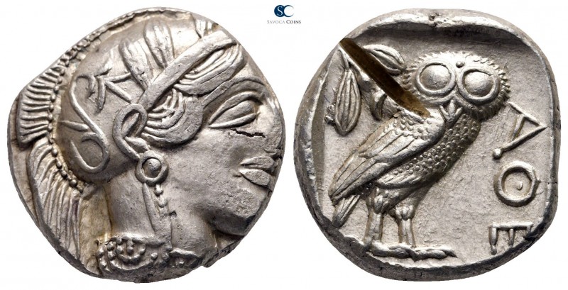 Attica. Athens 454-404 BC. 
Tetradrachm AR

24 mm., 17,21 g.



good very...