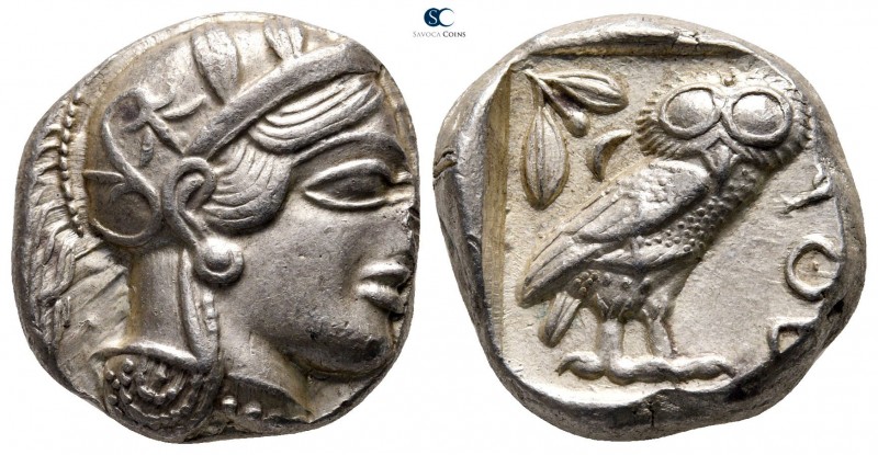 Attica. Athens 454-404 BC. 
Tetradrachm AR

24 mm., 17,23 g.



very fine