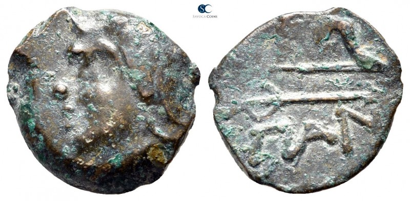 Cimmerian Bosporos. Pantikapaion circa 250-200 BC. 
Bronze Æ

14 mm., 2,09 g....