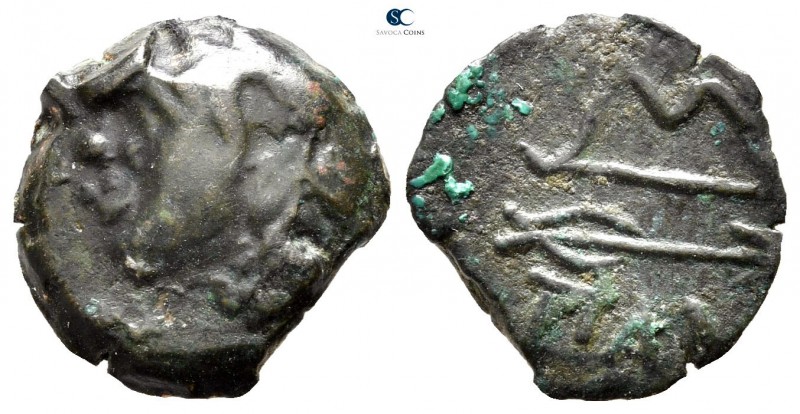 Cimmerian Bosporos. Pantikapaion circa 250-200 BC. 
Bronze Æ

14 mm., 1,96 g....