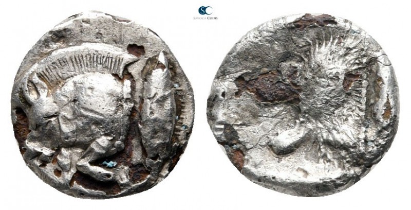 Mysia. Kyzikos circa 480-450 BC. 
Fourrée Trihemiobol

10 mm., 0,89 g.


...