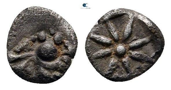 Ionia. Ephesos 500-450 BC. 
Hemiobol AR

7 mm., 0,33 g.



very fine