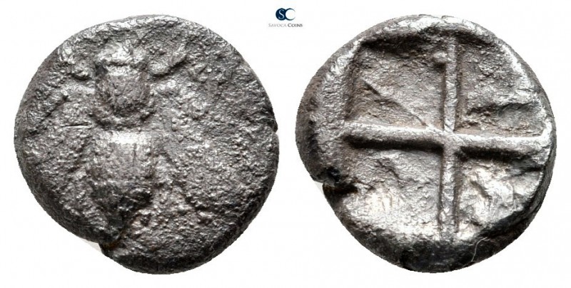 Ionia. Ephesos circa 350-325 BC. 
Hemidrachm AR

11 mm., 1,62 g.



nearl...