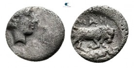 Ionia. Magnesia ad Maeander (?) circa 400-350 BC. Tetartemorion AR