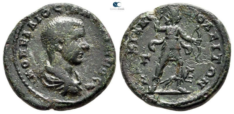 Moesia Inferior. Marcianopolis. Diadumenian as Caesar AD 217-218. 
Triassarion ...