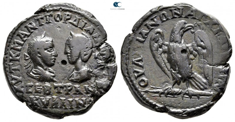 Thrace. Anchialos. Gordian III with Tranquillina AD 238-244. 
Bronze Æ

15 mm...