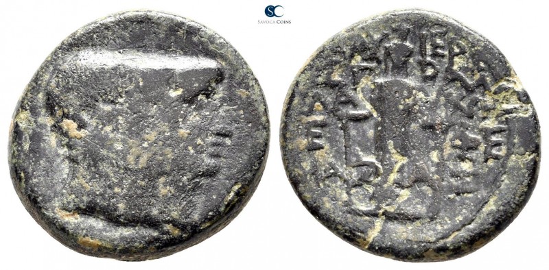 Ionia. Ephesos. Mark Antony, Octavian and Lepidus 40-39 BC. ΓΛΑΥΚΩΝ ΑΡΧΙΕΡΕΥΣ ΓΡ...