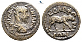 Ionia. Kolophon. Diadumenianus AD 217-218. Bronze Æ