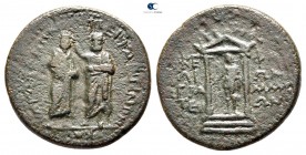 Mysia. Pergamon. Augustus 27 BC-AD 14. Homonoia with Sardeis. Bronze Æ