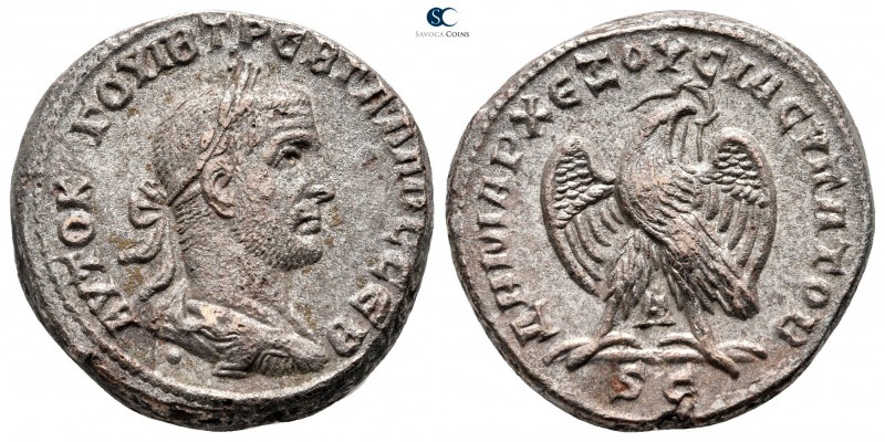 Seleucis and Pieria. Antioch. Trebonianus Gallus AD 251-253. 
Tetradrachm AR
...
