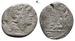 C. Egnatuleius C.F.
C. Egnatuleius C.f. 97 BC. Rome. Quinarius AR