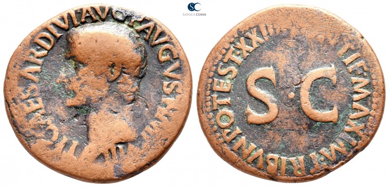 Tiberius AD 14-37. Rome
As Æ

28 mm., 9,88 g.



nearly very fine